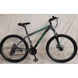 Горный велосипед Rook MS271D 27,5", MS271D-GY/GN, Вариант УТ-00282527: Рама: one size (Рост: 155-185 см), Цвет: серый/зеленый, изображение  - НаВелосипеде.рф