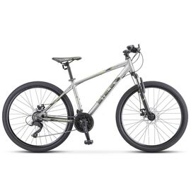 Горный велосипед STELS Navigator 590 MD К010 26" 2021, Вариант УТ-00276318: Рама: 16" (Рост: 150-165 см), Цвет: Бордовый/салатовый , изображение  - НаВелосипеде.рф