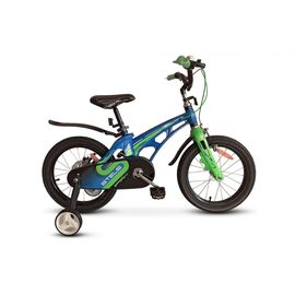 Детский велосипед STELS Galaxy V010 18" 2021, Вариант УТ-00276325: Возраст: 5-7 лет (Рост: 110-123 см), Цвет: Синий/зеленый , изображение  - НаВелосипеде.рф