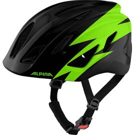 Велошлем Alpina Pico, детский, Black/Green Gloss, 2021, Вариант УТ-00277018: Размер: 50-55 см, изображение  - НаВелосипеде.рф