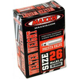 Велокамера Maxxis Welter Weight, 26x1.0/1.25, FVSEP48 велониппель 48 мм, 2020, EIB51709100, изображение  - НаВелосипеде.рф