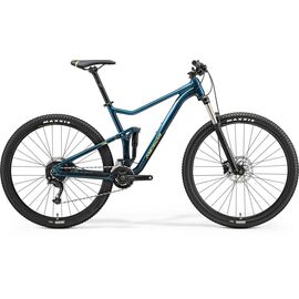 Двухподвесный велосипед Merida One-Twenty RC 9.300 29" 2021, Вариант УТ-00278278: Рама: L(19") (Рост: 177-184 см), Цвет: Teal-Blue/Lime, изображение  - НаВелосипеде.рф