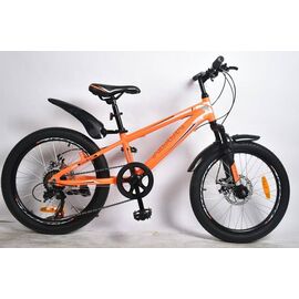 Детский велосипед Rook MA200D 20", Вариант УТ-00281789: Возраст: 6-9 лет (Рост: 120-135 см), Цвет: оранжевый/серый, изображение  - НаВелосипеде.рф