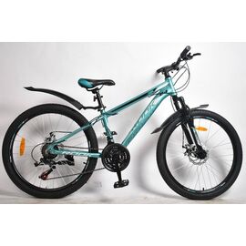 Подростковый велосипед Rook MА240D 24", Вариант УТ-00282531: Возраст: 9-13 лет (Рост: 135-150 см), Цвет: синий/серебристый, изображение  - НаВелосипеде.рф