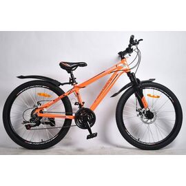 Подростковый велосипед Rook MА241D 24", Вариант УТ-00282533: Возраст: 9-13 лет (Рост: 135-150 см), Цвет: оранжевый/серый, изображение  - НаВелосипеде.рф