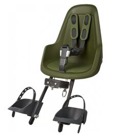 Велокресло BOBIKE ONE Mini, для крепления на рулевой трубе (переднее), olive green, 8012000008, изображение  - НаВелосипеде.рф