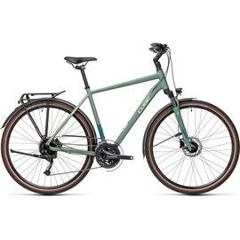 Туристический велосипед CUBE TOURING EXC 28" 2021, Вариант УТ-00282930: Рама: 50 cm (Рост: 166-172 см), Цвет: greenblue´n´bluegreen, изображение  - НаВелосипеде.рф