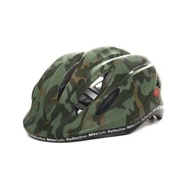 Шлем велосипедный Mizumi K-800, детский, Camouflage Mat Green, Вариант УТ-00283170: Размер: S (52-58 см), изображение  - НаВелосипеде.рф