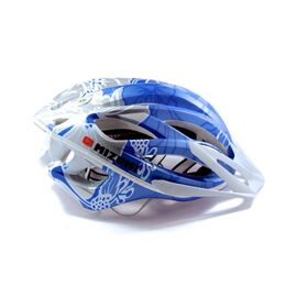 Шлем велосипедный Mizumi C-One F-55R, женский, Flower Blue, F-55R-BLUE-L, Вариант УТ-00283173: Размер: L (59-65 см), изображение  - НаВелосипеде.рф