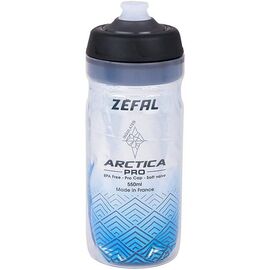 Фляга велосипедная ZEFAL ARCTICA PRO 55, пластик, 550 мл, прозрачный/синий, 1667, изображение  - НаВелосипеде.рф