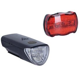 Фонари велосипедные OXFORD Bright Beam Mini Lightset, комплект, 5/3 светодиода, чёрный, LD719, изображение  - НаВелосипеде.рф