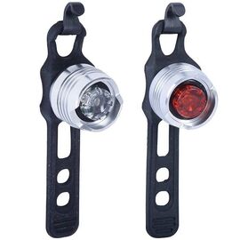 Фонари велосипедные OXFORD BrightSpot LED Lightset, комплект, 5/2 лм, 2 режима, серебристый, LD711S, изображение  - НаВелосипеде.рф