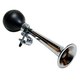 Клаксон велосипедный OXFORD Bulb Horn 9", металл, серебристый, HN631, изображение  - НаВелосипеде.рф