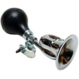 Клаксон велосипедный OXFORD Bulb Horn Bugle, металл, серебристый, HN632, изображение  - НаВелосипеде.рф