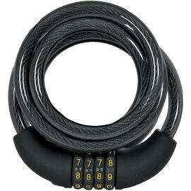 Замок велосипедный OXFORD Combi Coil 12, тросовый, 1500 мм, кодовый, чёрный, LK204, изображение  - НаВелосипеде.рф