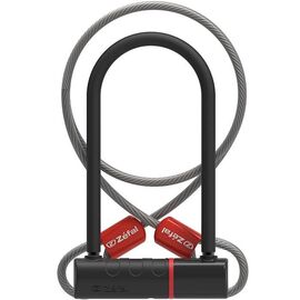 Замок велосипедный ZEFAL K-TRAZ U11 Cable, U-образный, на ключе, с тросом 1200 мм, черный, 4922B, изображение  - НаВелосипеде.рф