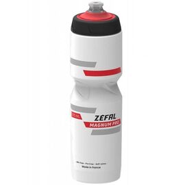 Фляга велосипедная ZEFAL MAGNUM PRO, пластик, 925 мл, белый/красный, 1641, изображение  - НаВелосипеде.рф
