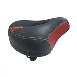 Седло велосипедное 156, 270х230 мм, чёрно-красный, W0012, изображение  - НаВелосипеде.рф