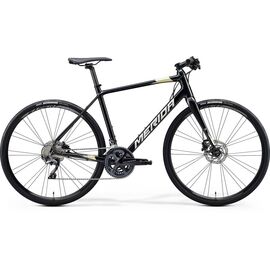 Гибридный велосипед Merida Speeder 900 28" 2021, Вариант УТ-00278280: Рама: L(56cm) (Рост: 180-185 см), Цвет: MetallicBlack/Silver/Gold, изображение  - НаВелосипеде.рф