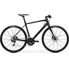 Гибридный велосипед Merida Speeder 400 28" 2021, Вариант УТ-00278282: Рама: L(56cm) (Рост: 180-185 см), Цвет: MattBlack/GlossyBlack, изображение  - НаВелосипеде.рф