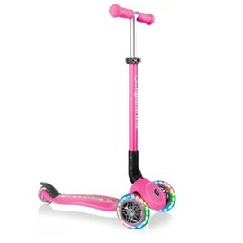 Самокат Globber PRIMO FOLDABLE FANTASY LIGHTS, розовый, 434-110, изображение  - НаВелосипеде.рф