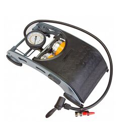 Велонасос ножной Stels FP-0905A, 2-х цилиндровый, black, LU059545, изображение  - НаВелосипеде.рф