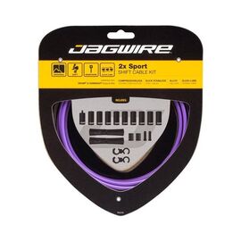 Набор велосипедных рубашек и тросиков переключения Jagwire Sport Shift Kit 2X, purple, UCK318, изображение  - НаВелосипеде.рф