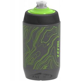 Фляга велосипедная ZEFAL SENSE PRO 50, пластик, 500 мл, серый/зеленый, 1555, изображение  - НаВелосипеде.рф