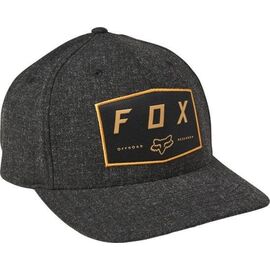 Бейсболка велосипедная Fox Badge Flexfit Hat, черный, 28505-001-S/M, Вариант УТ-00283779: Размер: S/M, изображение  - НаВелосипеде.рф