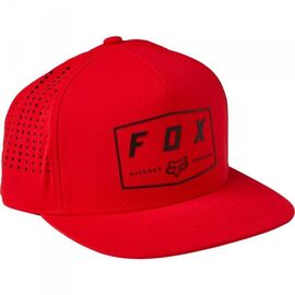 Бейсболка велосипедная Fox Badge Snapback Hat, красный, 28583-122-OS, изображение  - НаВелосипеде.рф