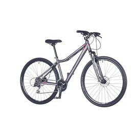 Женский велосипед-гибрид AUTHOR Grand ASL 2016, Вариант УТ-00018993: 15", рост 145-155 см, серый/розовый, изображение  - НаВелосипеде.рф