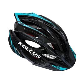 Велошлем KELLYS SCORE, черный/бирюзовый, Helmet SCORE, Вариант УТ-00017122: Размер: M/L (58-61 см), изображение  - НаВелосипеде.рф