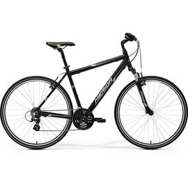 Горный велосипед Merida Crossway 10-V 2017, Вариант УТ-00037375: Рама: 46см (Рост: 175 - 180 cm), Цвет: матовый черный, изображение  - НаВелосипеде.рф