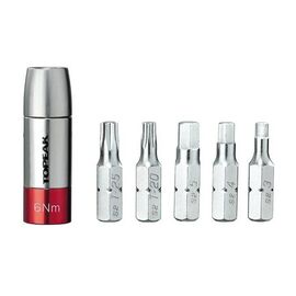 Бита динамометрическая Topeak Nano TorqBit 6, с набором бит-насадок, TT2563, изображение  - НаВелосипеде.рф