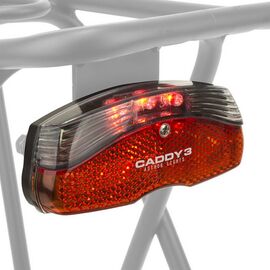 Фонарь AUTHOR задний на багажник 3 диода, A-Caddy 3 красный 180` видимость с батареей ,8-12039141, изображение  - НаВелосипеде.рф