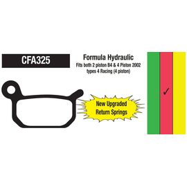 Тормозные колодки EBC Formula B4/Pro, красный, CFA325R, изображение  - НаВелосипеде.рф