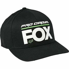 Бейсболка велосипедная Fox Pro Circuit Flexfit Hat, черный, 28339-001-L/XL, Вариант УТ-00283784: Размер: L/XL, изображение  - НаВелосипеде.рф