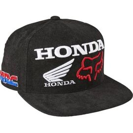 Бейсболка велосипедная Fox Honda HRC Snapback Hat, черный, 28343-001-OS, изображение  - НаВелосипеде.рф