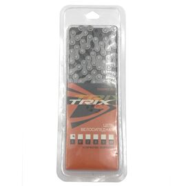 Цепь велосипедная TRIX, 1 скорость, 1/2х1/8, 112 звеньев, с замком, T410, изображение  - НаВелосипеде.рф