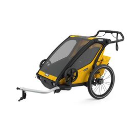 Велоприцеп Thule Chariot Sport2, детский, двухместный, Spectra Yellow, 10201024, изображение  - НаВелосипеде.рф