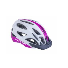 Велошлем AUTHOR Flow X9 191, бело-неоново-розовый, 8-9001682, Вариант УТ-00285443: Размер: S (54-58 см), изображение  - НаВелосипеде.рф