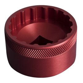 Головка для установки каретки UNIOR 16 Notch, алюминий, диаметр 53 мм, красный, 1671.16N, изображение  - НаВелосипеде.рф