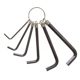 Ключи шестигранные Bike hand KL-9701, набор на связке, 6 частей, чёрные, Х38945										, изображение  - НаВелосипеде.рф