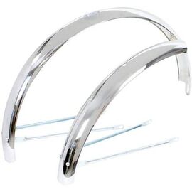 Крылья велосипедные STELS, 20", без крепежа, сталь, хром, КЛ106644, изображение  - НаВелосипеде.рф