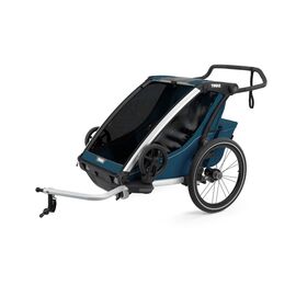 Велоприцеп Thule Chariot Cross2, детский, двухместный, MajolBlue, 10202023, изображение  - НаВелосипеде.рф