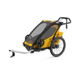 Велоприцеп Thule Chariot Sport1, детский, одноместный, Spectra Yellow, 10201022, изображение  - НаВелосипеде.рф