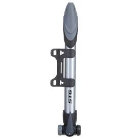 Насос велосипедный STG GP-09T, ручной, schrader/presta, с логотипом STG, серебристый, Х70238-5, изображение  - НаВелосипеде.рф