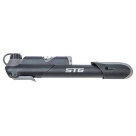 Насос велосипедный STG GP-61S, ручной, с манометром, schrader, presta, серый, Х82792, изображение  - НаВелосипеде.рф
