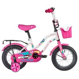 Детский велосипед NOVATRACK TETRIS 12" 2020, Вариант УТ-00285188: Возраст: 2-4 года (Рост: 75-100 см), Цвет: белый, изображение  - НаВелосипеде.рф