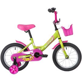 Детский велосипед NOVATRACK TWIST 12" 2020, Вариант УТ-00285189: Возраст: 2-4 года (Рост: 75-100 см), Цвет: салатовый, изображение  - НаВелосипеде.рф